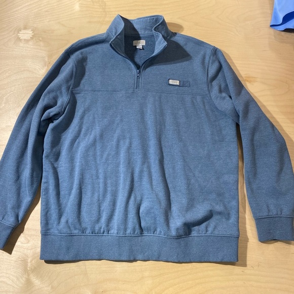Ocean Coast Men's Blue Quarter-Zip Fleece PullOver Large (LW) - Picture 5 of 10